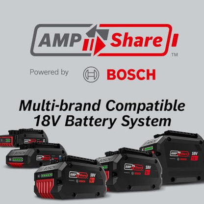 BOSCH 18V brushless drill/driver kit, 1/2", 2x 4Ah batteries