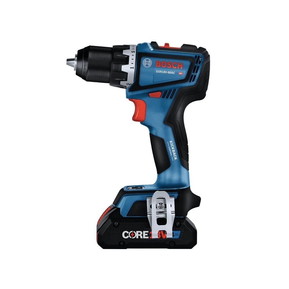BOSCH 18V brushless drill/driver kit, 1/2", 2x 4Ah batteries