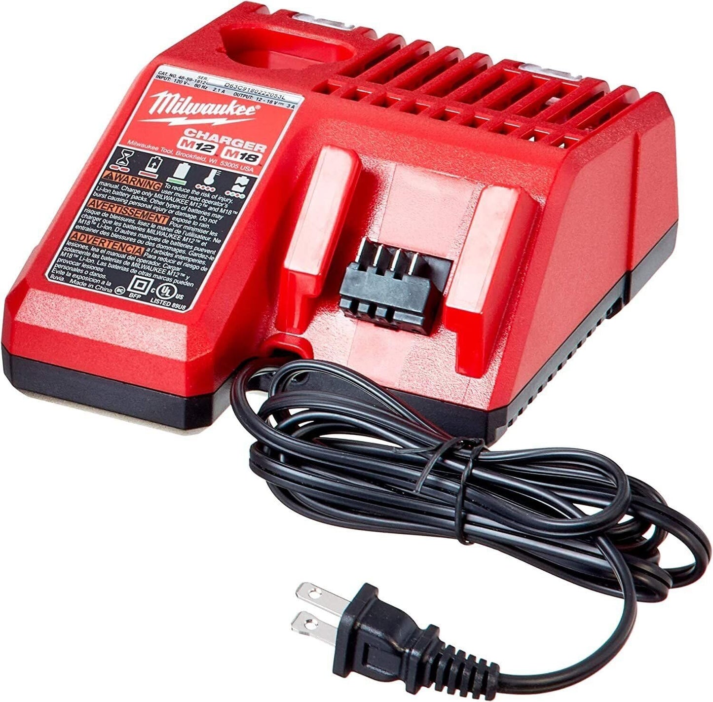 Milwaukee M18 combo kit, drill, impact, saw & light, 2 batteries, charger, case