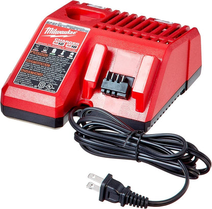 Milwaukee M18 combo kit, drill, impact, saw & light, 2 batteries, charger, case