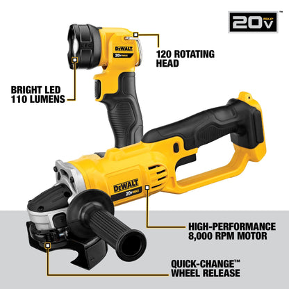 DEWALT 20V MAX 9-tool combo kit, drill, saws, grinder, speaker, 2 batteries