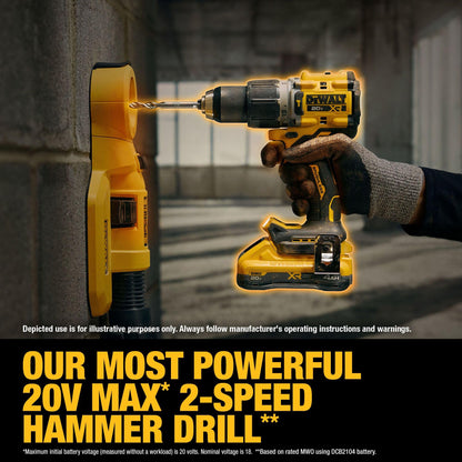 DEWALT 20V MAX XR combo kit, impact driver & hammer drill, 2x 4Ah batteries