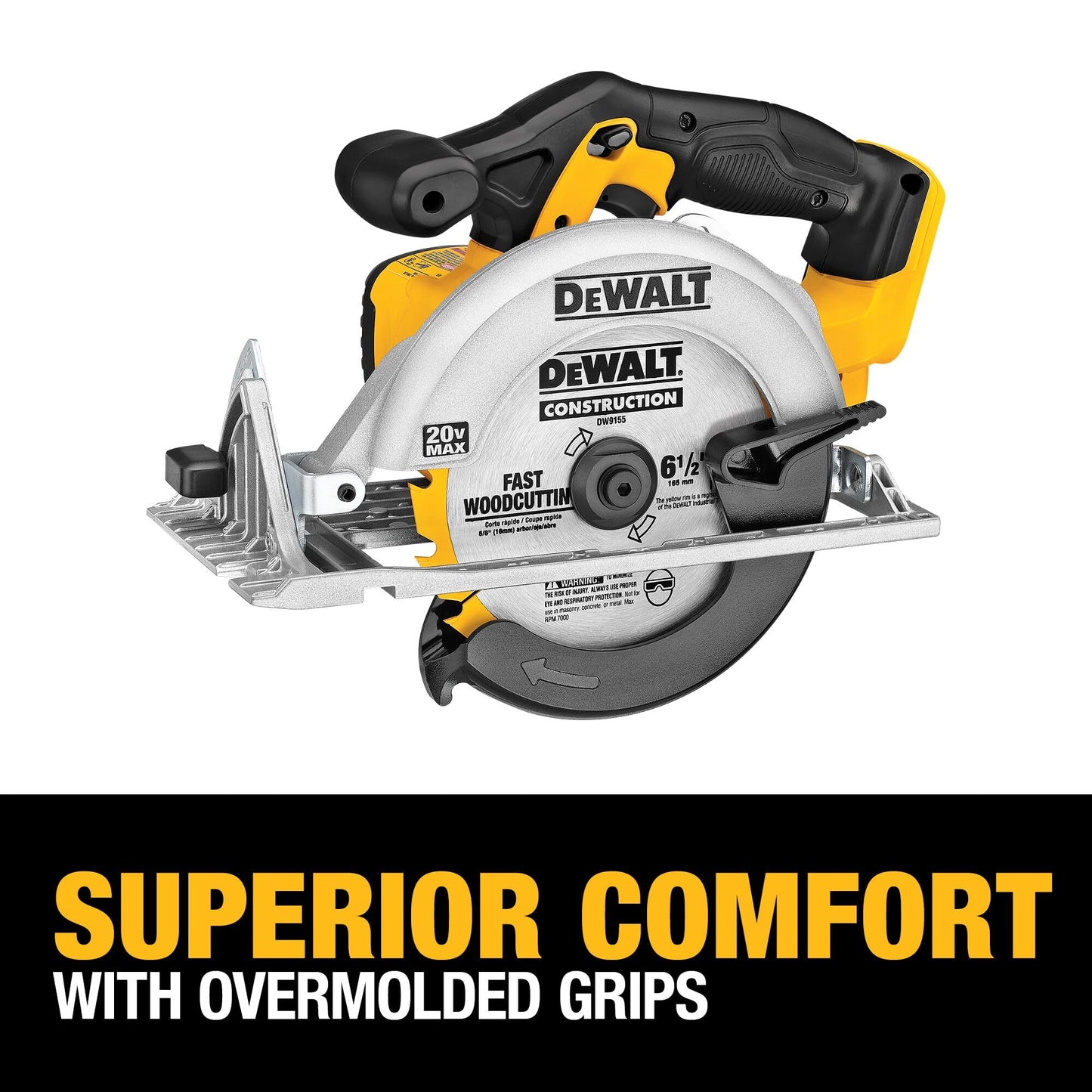 DEWALT 20V MAX drill & circular saw combo, 2 batteries, charger, contractor bag