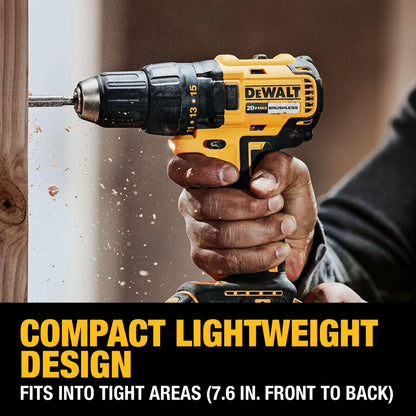DEWALT 20V MAX drill & circular saw combo, 2 batteries, charger, contractor bag