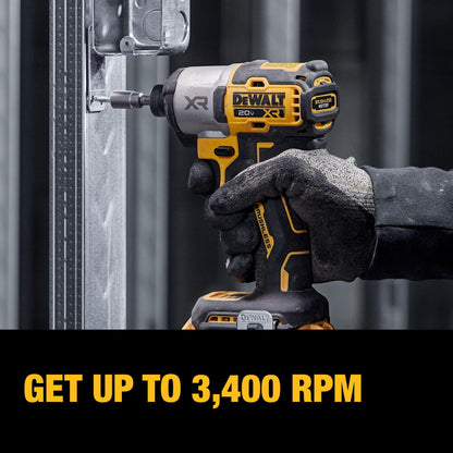 DEWALT 20V MAX XR combo kit, impact driver & hammer drill, 2x 4Ah batteries