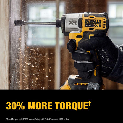 DEWALT 20V MAX XR combo kit, impact driver & hammer drill, 2x 4Ah batteries